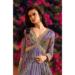 Picture of Enticing Chiffon Plum Straight Cut Salwar Kameez