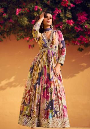 Picture of Bewitching Chiffon Peru Straight Cut Salwar Kameez