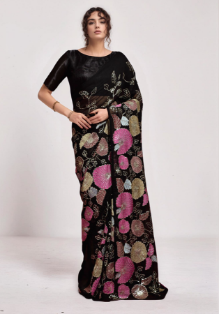 Picture of Admirable Georgette Black Saree