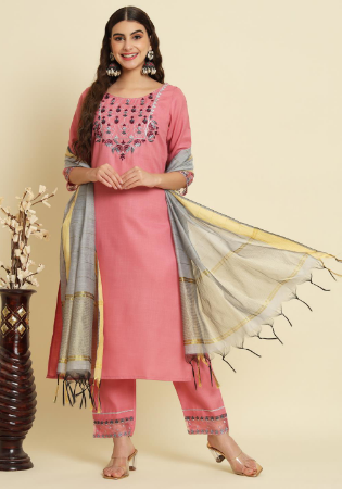 Picture of Admirable Silk Pale Violet Red Readymade Salwar Kameez