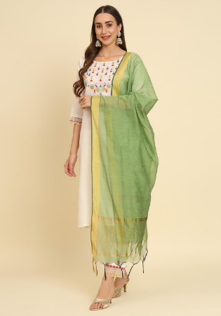 Picture of Pretty Silk Beige Readymade Salwar Kameez