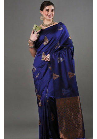 Picture of Ravishing Silk Midnight Blue Saree
