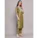 Picture of Gorgeous Silk Dark Khaki Readymade Salwar Kameez