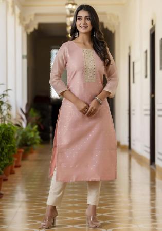 Picture of Magnificent Silk Rosy Brown Kurtis & Tunic