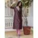 Picture of Nice Silk Dark Magenta Kurtis & Tunic
