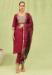 Picture of Sublime Cotton Maroon Readymade Salwar Kameez