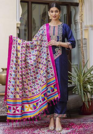 Picture of Cotton Dark Slate Grey Readymade Salwar Kameez