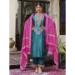 Picture of Exquisite Cotton Teal Readymade Salwar Kameez