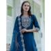 Picture of Elegant Cotton Navy Blue Readymade Salwar Kameez
