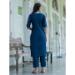 Picture of Elegant Cotton Navy Blue Readymade Salwar Kameez