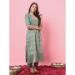 Picture of Cotton & Silk Light Blue Readymade Salwar Kameez