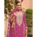 Picture of Chiffon Indian Red Straight Cut Salwar Kameez