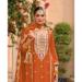 Picture of Graceful Chiffon Chocolate Straight Cut Salwar Kameez