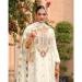 Picture of Wonderful Chiffon Cornsilk Straight Cut Salwar Kameez
