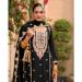 Picture of Ideal Chiffon Black Straight Cut Salwar Kameez