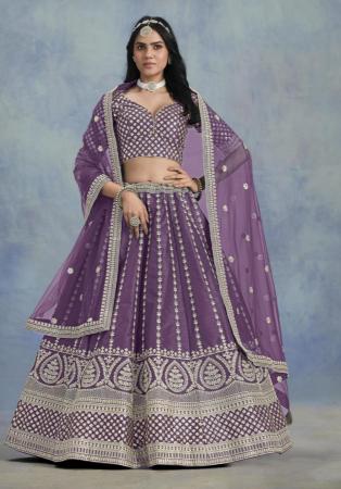 Picture of Sublime Silk Plum Lehenga Choli