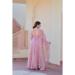 Picture of Fascinating Cotton Rosy Brown Readymade Gown