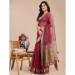 Picture of Stunning Organza Saddle Brown Lehenga Sarees