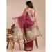 Picture of Stunning Organza Saddle Brown Lehenga Sarees