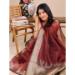 Picture of Fine Organza Maroon Lehenga Sarees