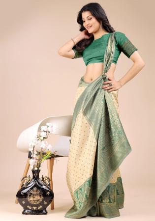 Picture of Bewitching Silk Bisque Saree