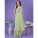 Picture of Ravishing Cotton & Linen Dark Sea Green Saree