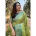 Picture of Resplendent Silk Dark Olive Green Saree