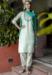 Picture of Cotton & Silk Alice Blue Readymade Salwar Kameez