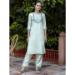 Picture of Cotton & Silk Alice Blue Readymade Salwar Kameez