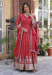 Picture of Well Formed Chiffon Indian Red Readymade Gown