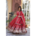 Picture of Well Formed Chiffon Indian Red Readymade Gown