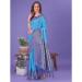Picture of Taking Linen & Silk Turquoise Saree