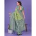 Picture of Graceful Linen & Silk Dark Sea Green Saree