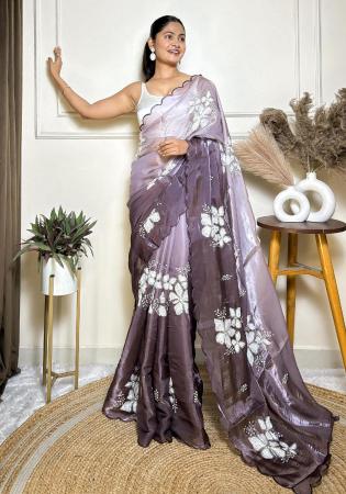 Picture of Nice Chiffon Purple Saree