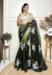 Picture of Exquisite Chiffon Dark Olive Green Saree