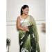 Picture of Exquisite Chiffon Dark Olive Green Saree