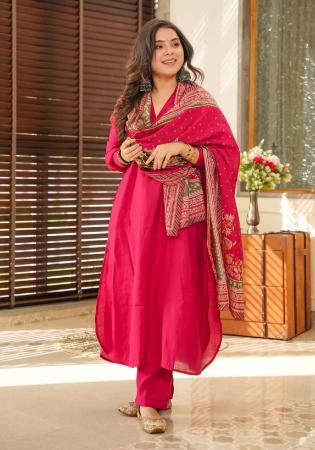 Picture of Cotton & Silk Tomato Readymade Salwar Kameez