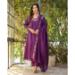 Picture of Cotton & Silk Brown Readymade Salwar Kameez