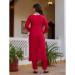 Picture of Fine Cotton Dark Red Readymade Salwar Kameez
