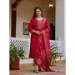 Picture of Fine Cotton Dark Red Readymade Salwar Kameez