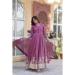 Picture of Elegant Chiffon & Cotton Indian Red Readymade Gown