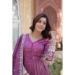 Picture of Elegant Chiffon & Cotton Indian Red Readymade Gown