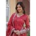 Picture of Good Looking Chiffon & Cotton Indian Red Readymade Gown