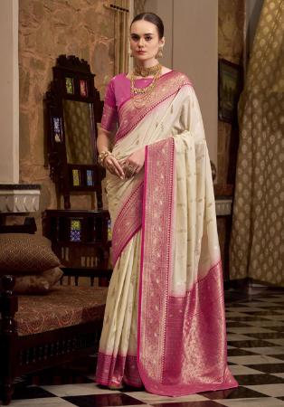 Picture of Ideal Silk Pale Golden Rod Saree