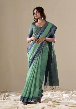 Picture of Bewitching Silk Dark Sea Green Saree