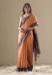 Picture of Wonderful Silk Saddle Brown Saree