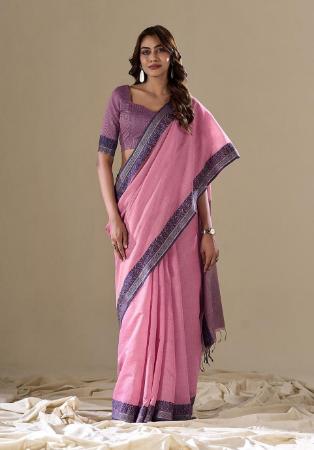 Picture of Amazing Silk Rosy Brown Saree