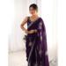 Picture of Well Formed Satin Purple Saree