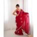 Picture of Gorgeous Satin Maroon Saree
