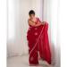 Picture of Gorgeous Satin Maroon Saree